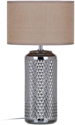 Bigbuy Home Lampa Stołowa 28 X 50,5 Cm Ceramika Srebro (S8801891)