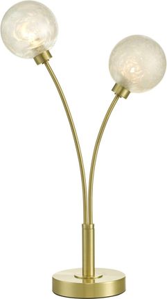 Dar Lighting Lampa Stołowa Avari 2 Light Table Lamp Satin Brass Glass (Ad-Ava4241)