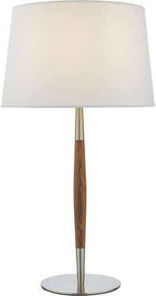 Dar Lighting Lampa Stołowa Detroit Table Lamp Satin Nickel Walnut Detail Base Only (Ad-Det4246)