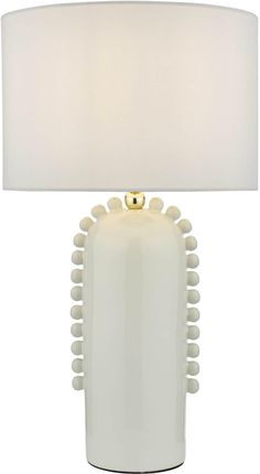 Dar Lighting Lampa Stołowa Dolce Table Lamp White Ceramic With Shade (Ad-Dol4202)