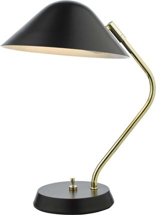Dar Lighting Lampa Stołowa Erna Task Table Lamp Polished Brass Satin Black (Ad-Ern4122)