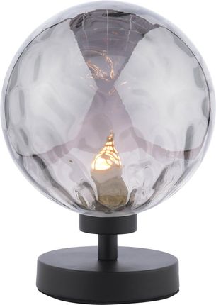 Dar Lighting Lampa Stołowa Esben Table Lamp Matt Black Smoked Dimpled 150Mm Glass (Ad-Esb4122-10)