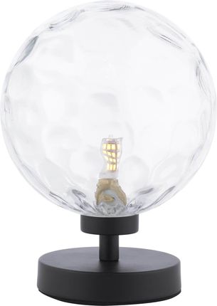 Dar Lighting Lampa Stołowa Esben Table Lamp Matt Black Clear Dimpled 150Mm Glass (Ad-Esb4122-12)