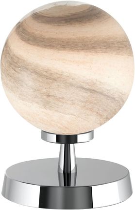Dar Lighting Lampa Stołowa Esben Touch Table Lamp Polished Chrome With Planet Glass (Ad-Esb4150-07)