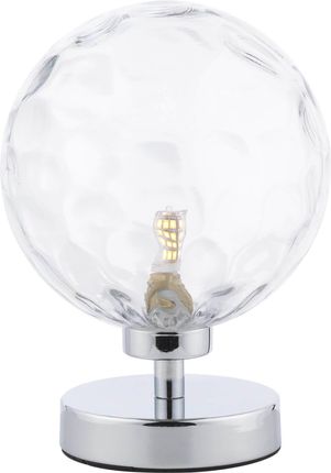 Dar Lighting Lampa Stołowa Esben Table Lamp Polished Chrome Clear Dimpled 150Mm Glass (Ad-Esb4150-12)