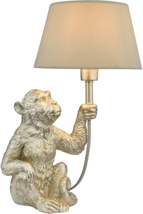 Dar Lighting Lampa Stołowa Zira Monkey Table Lamp Silver With Shade (Ad-Zir4232)