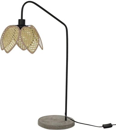 Dkd Home Decor Lampa Stołowa Czarny Szary Metal Brązowy Rattan 250 V 60 W (25 X 50 81 Cm) (S3020966)