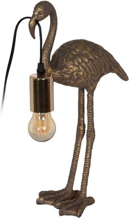 Bigbuy Home Lampa Flamingo Złoty Polyresin 40 W 23 X 11,5 39,5 Cm (S8805272)