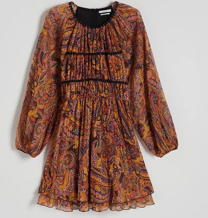 Reserved - Sukienka ze wzorem paisley - Wielobarwny
