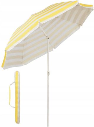 Sekey Parasol Plażowy Żółte Paski 160Cm 1646772386
