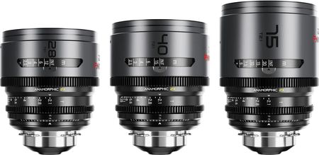DZOFILM Pavo 2x Anamorphic 3-Lens Kit (28/40/75mm T2.1) PL/EF Mount (S35) Metric Neutral Coating | Obiektywy anamorficzne