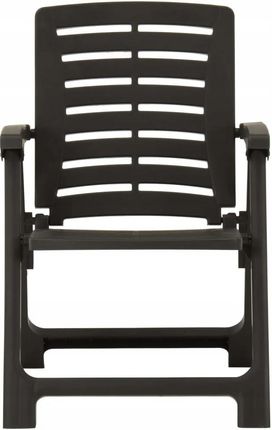 Krzesła Ogrodowe 2Szt. Plastikowe Antracytowe Vx2315838