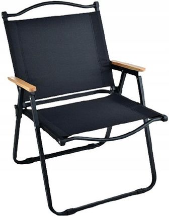 Krzesło Turystyczne Składane Lekkie Fotel Krzesełko Kempingowe Czarne Mk003