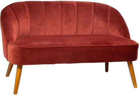 Atmosphera Mała Sofa Dwuosobowa Naova Aksamitne Obicie Drewniane Nóżki 185110B