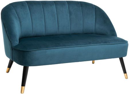 Atmosphera Mała Sofa Dwuosobowa Naova Aksamitne Obicie Drewniane Nóżki 185109B