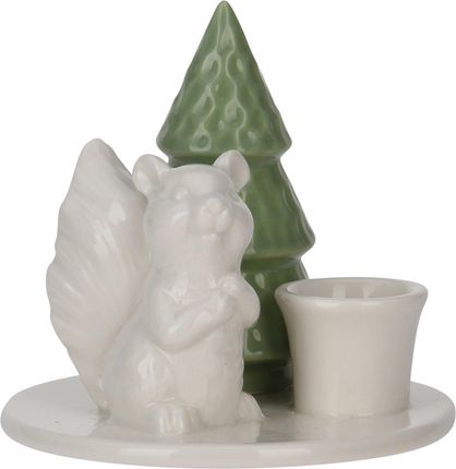 Home Styling Collection Świecznik Ceramiczny Z Choinką 8cm Alx618130Squirrel