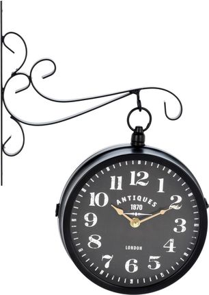 Zegar Ścienny Metalowy W Stylu Vintage Dworcowy Metalowy Hz1003660