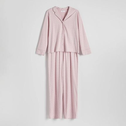 Reserved - Wzorzysta dwuczęściowa piżama - Różowy