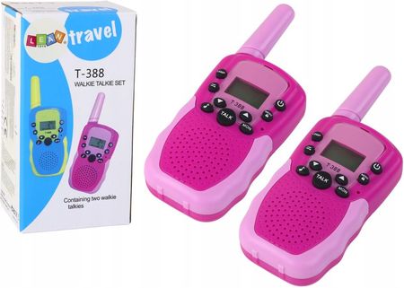 Leantoys Walkie Talkie Krótkofalówki Różowe Zasięg 3Km Dla Dzieci