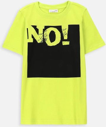 T-shirt z krótkim rękawem limonkowy z nadrukiem