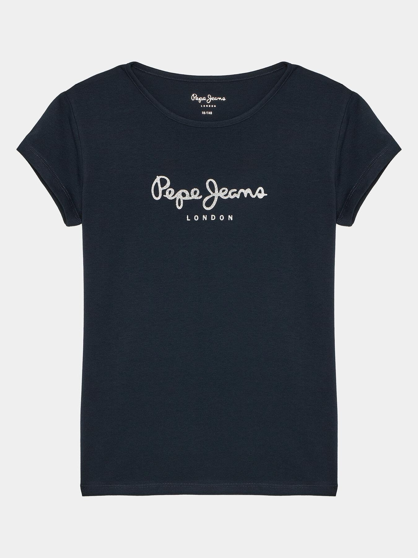 T-shirt Donna Pepe Jeans Zelda | Cotone 100% | Girocollo Con Bandiera Britannica