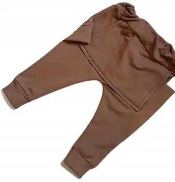 Spodnie taupe z kieszonką rozmiar 128