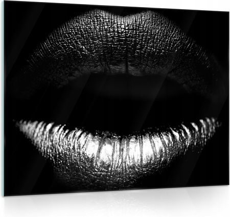 Wallarena Obraz na szkle szklany Kobieta usta twarz XL 80x60 (CAGT12702G5)