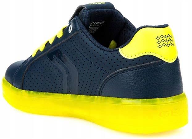Scarpe Geox J Kommodor Boy A – Sneaker Basse Con Luci LED, Suola Traspirante, Chiusura A Doppio Strap, Per Bambini