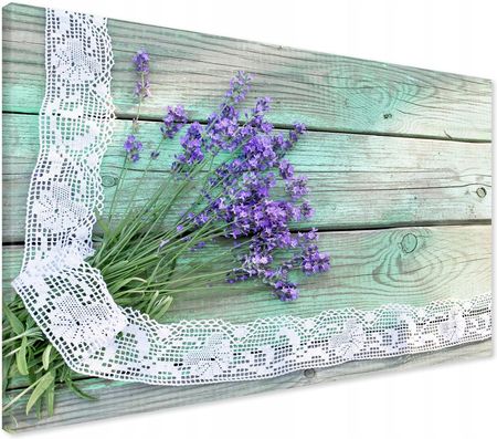 Printedwall Obraz na płótnie lawenda kwiaty Nowoczesny na ścianę 70x50 