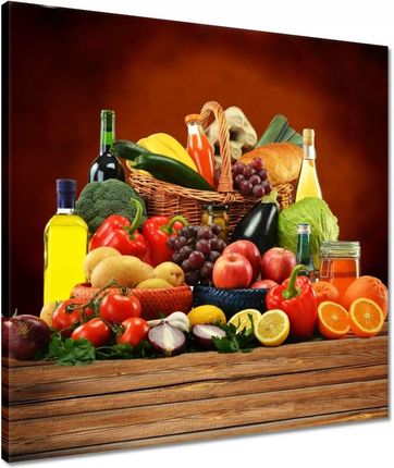 Zesmakiem Obrazy 50x50 Owoce Warzywa do kuchni (H2286M_PC1K_50X50CM)