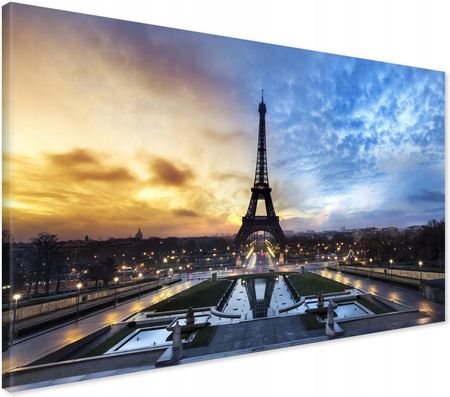 Printedwall Obraz na płótnie Paryż Wieża Francja Nowoczesny na ścianę 70x50 