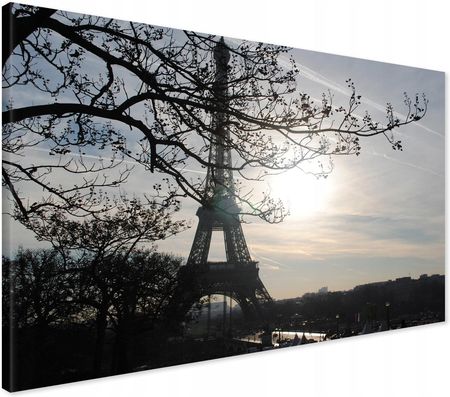 Printedwall Obraz na płótnie Paryż Wieża Francja Nowoczesny na ścianę 70x50 