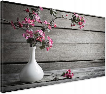Printedwall Obraz na płótnie kwiaty wazon Nowoczesny na ścianę 70x50 