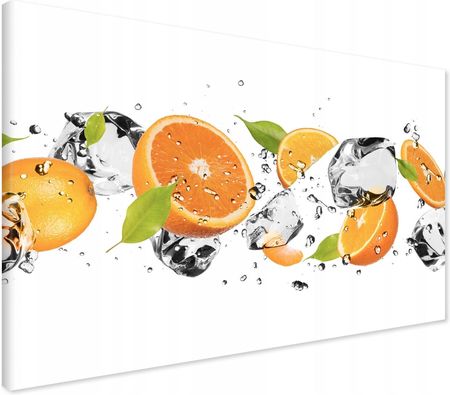 Printedwall Obraz na płótnie pomarańcze woda owoce Nowoczesny na ścianę 70x50 