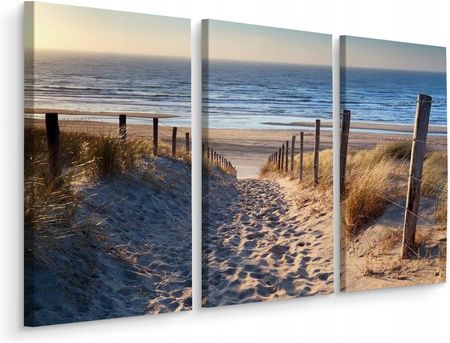 Muralo Obraz 3 Częściowy Plaża Morze Północne 3D 150x100 (ML2184C150100_3X50100)