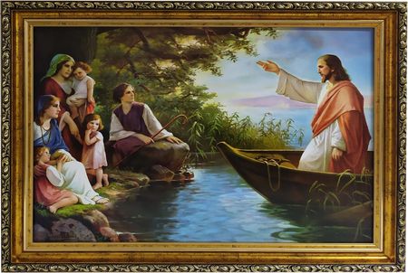 Vinci Obraz Pana Jezusa Nauczającego Na Łodzi 70X110 cm (60X10065MZŁ)