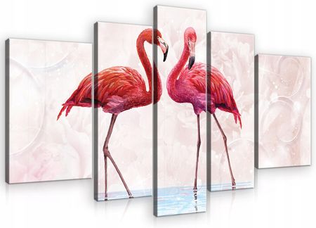 Wallarena Obraz do salonu Flamingi XL duży tryptyk 170x100 (CAPS10199S4A)