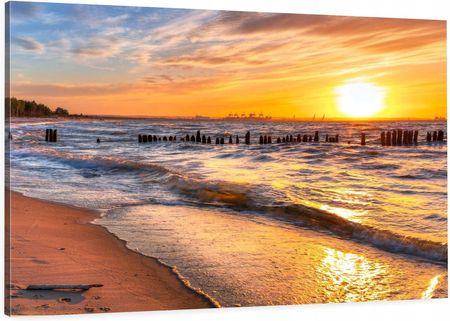 Eobraz Obraz na ścianę morze Bałtyckie zachód słońca90x60
