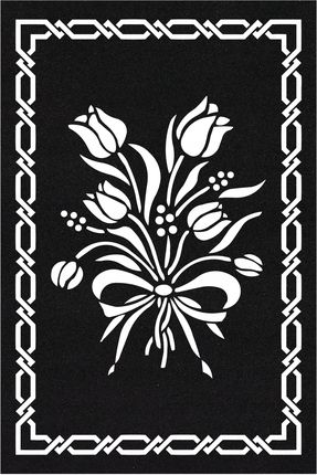 Techrebal Obraz Ażurowy Dekoracja Ścienna Kwiaty Mały Welur (PRO558D64604)