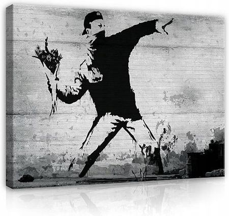 Wallarena Obraz na płótnie ścianę salon Banksy Duży 120x80