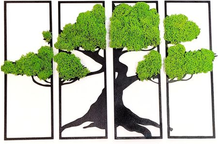 Żywy Obraz Drzewko Szczęścia Życia Mech Bonsai 4cz