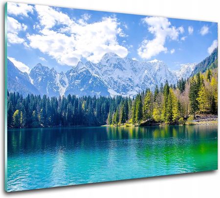 Bluedecor szkło Foto obraz na ścianę Jezioro górskie 120x80