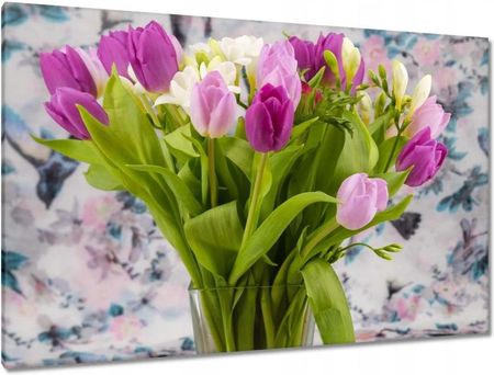 Zesmakiem Obrazy 120x80 Bukiet tulipanów Kwiaty (H3558M_PC1B_120X80CMZS)