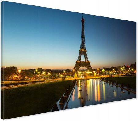 Printedwall Obraz na płótnie Paryż Wieża Eiffla Nowoczesny na ścianę 70x50 