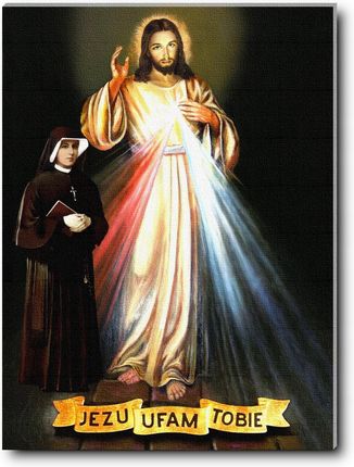 Obraz na płótnie Jezus Miłosierny Siostra Faustyna (OB5)