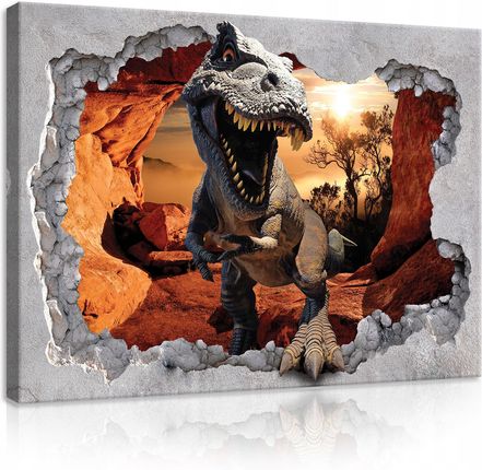 Wallarena Obraz dla dzieci Zwierzęta dinozaur płótno 60x40 (CAPP11033O4)