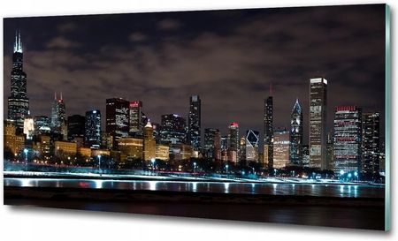 Tulup Foto-obraz szklany duży druk Chicago nocą 