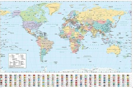 Gbeye Polityczna Mapa Świata 2023 plakat (3665361126294)