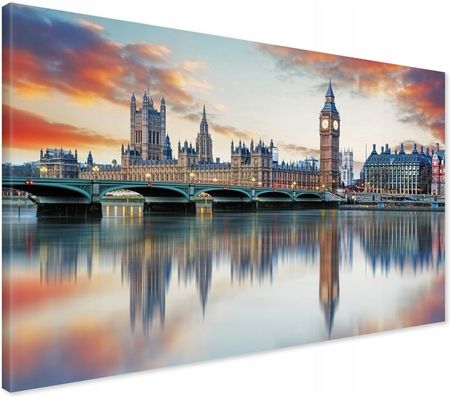 Printedwall Obraz na płótnie Londyn Big Ben Nowoczesny na ścianę 100x70 