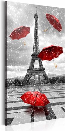 Artgeist Obraz Paryż: Czerwone parasolki 60X120 (5904058204753)